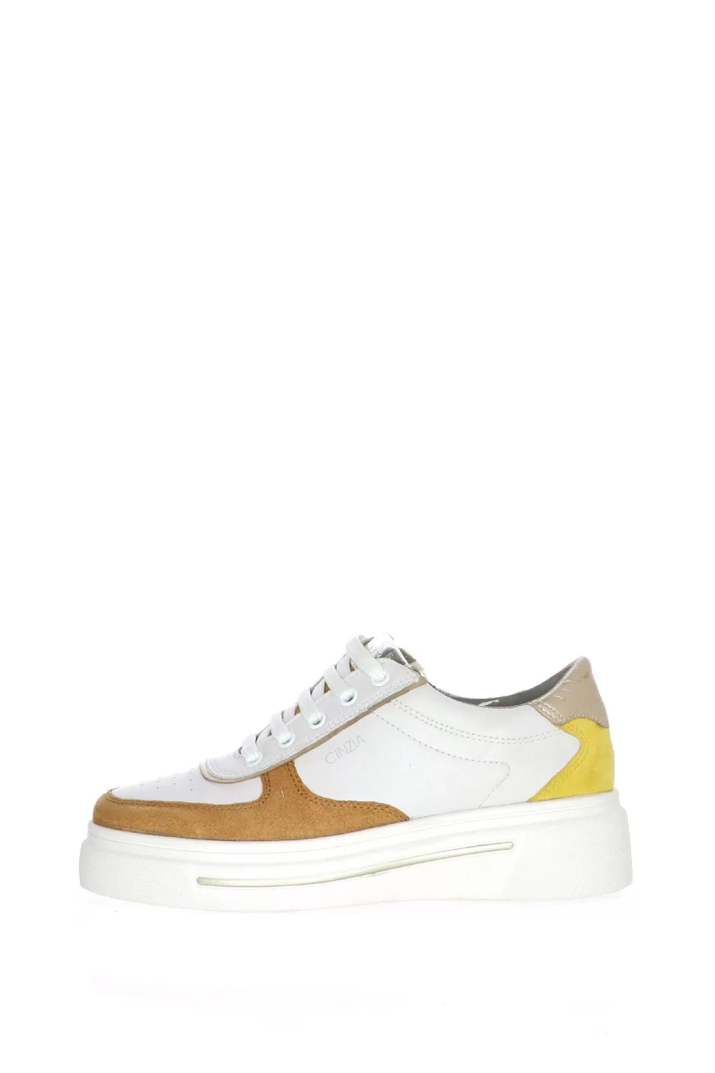 Hot Sneakers Bianca Con Bordi Colorati Cinzia Soft Donna Mocassini E Sneaker