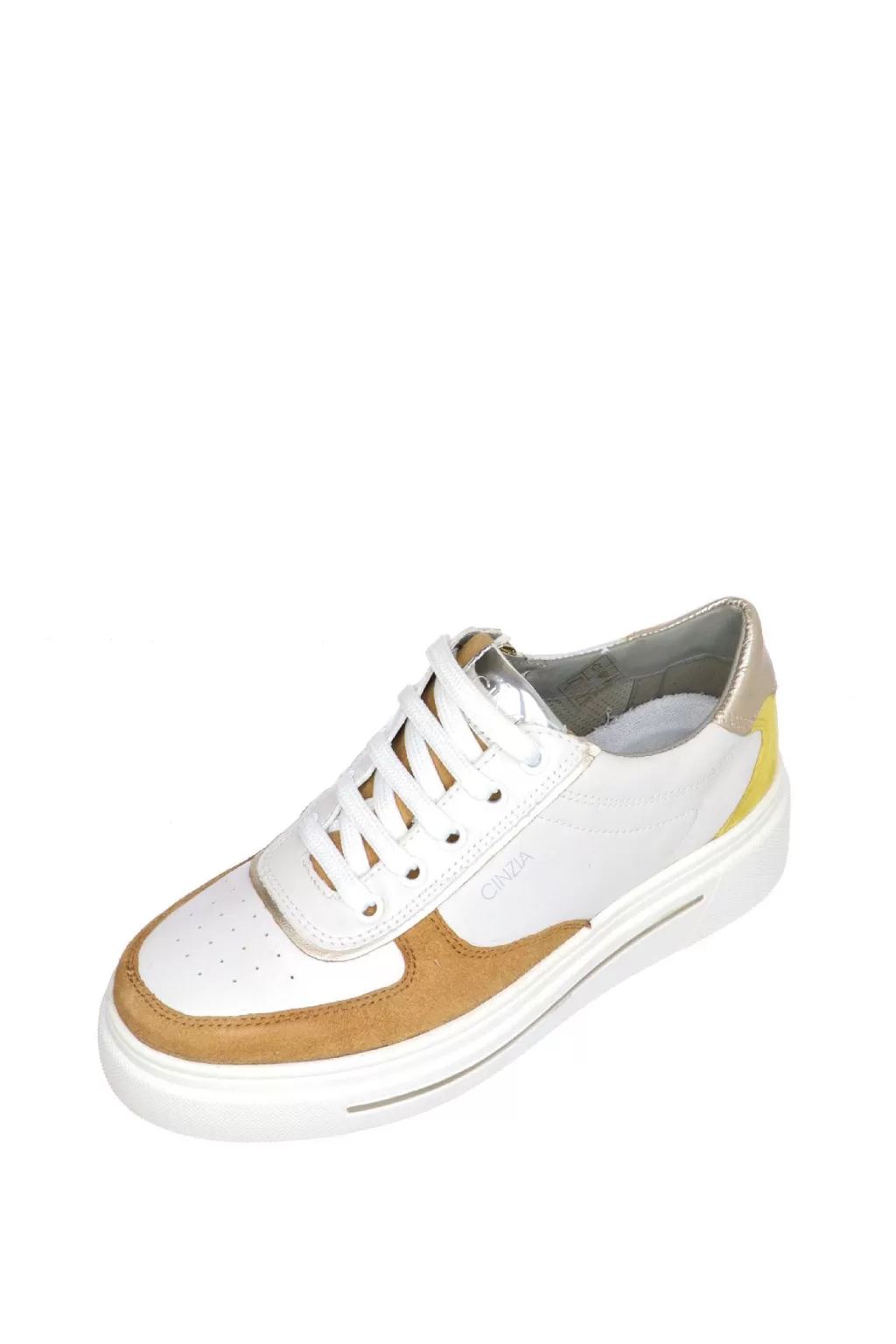 Hot Sneakers Bianca Con Bordi Colorati Cinzia Soft Donna Mocassini E Sneaker
