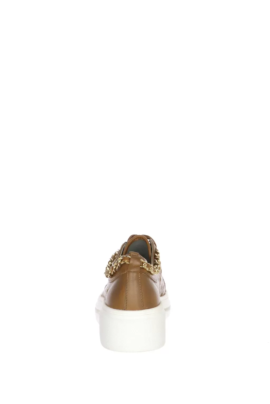 Hot Sneakers In Pelle Cuoio Con Catena Dorata Cinzia Soft Donna Mocassini E Sneaker